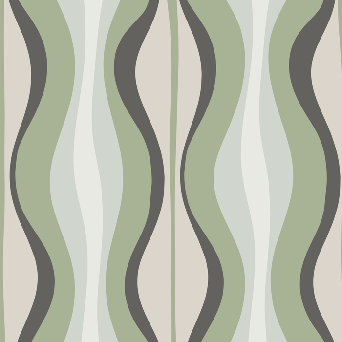 Hourglass Abstract Mid Century Modern Pattern in Sage Green, Gray, and Cream Beige Coffee Mug Gallery Image 2