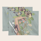 Minimal Collage/ Hand, Plants and Butterflies 4 Placemat Gallery Image 1
