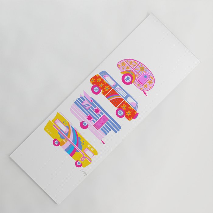 Retro Roadtrip - Candy Palette Yoga Mat Gallery Image 1