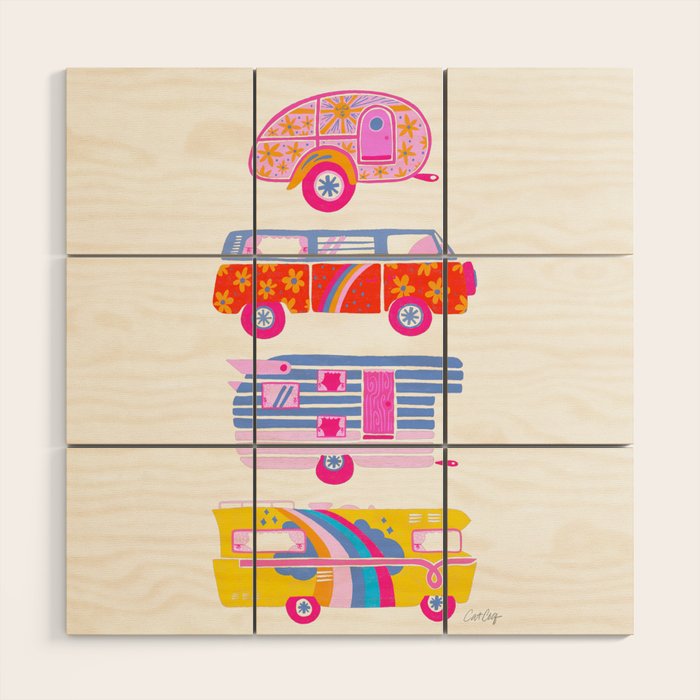 Retro Roadtrip - Candy Palette Wood Wall Art Gallery Image 1