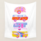 Retro Roadtrip - Candy Palette Wall Tapestry Gallery Image 4