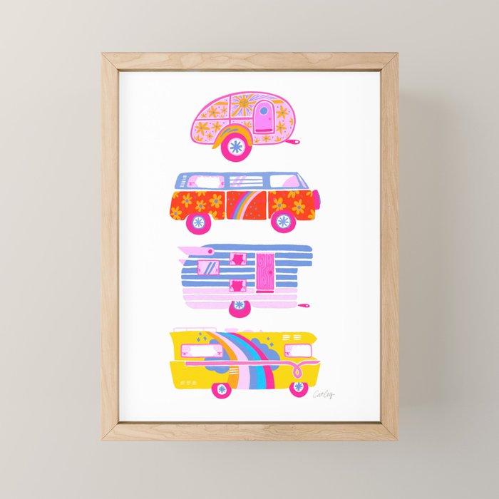 Retro Roadtrip - Candy Palette Mini Art Print Gallery Image 1