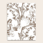 Toile de Jouy Contemporary French Boho Dark Brown & White Notebook Gallery Image 4