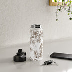 Toile de Jouy Contemporary French Boho Dark Brown & White Water Bottle Gallery Image 4