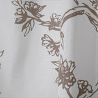Toile de Jouy Contemporary French Boho Dark Brown & White Window Curtain Gallery Image 4
