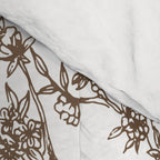 Toile de Jouy Contemporary French Boho Dark Brown & White Comforter Gallery Image 4