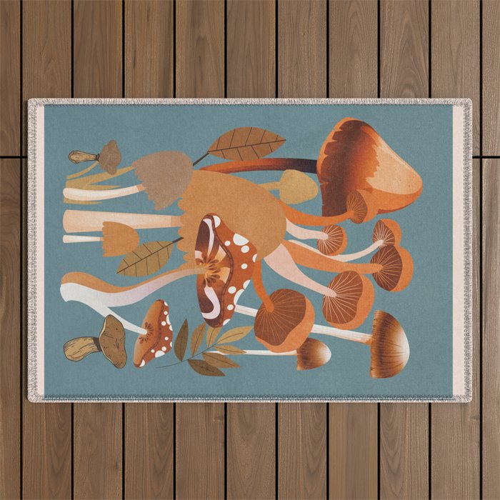 Mushrooms 3 Outdoor Rug Gallery Image 1