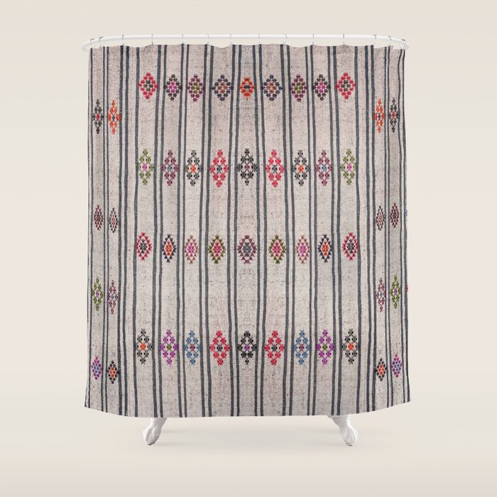 Moroccan Vintage Rug Shower Curtain Gallery Image 1