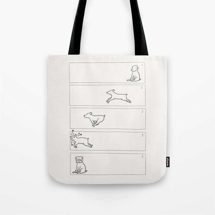 From Dog To Pug Tote Bag Gallery Image 1