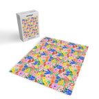 Colorful Summer Flower Meadow Happy Hand Drawn Wildflowers Jigsaw Puzzle Gallery Image 2