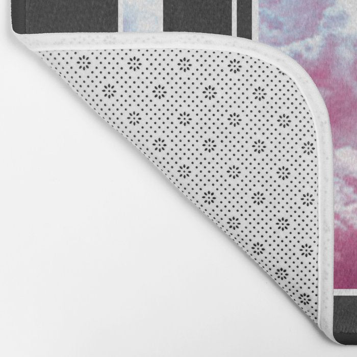 Vaporwave sky / Shapes / 80s / 90s / aesthetic Bath Mat Gallery Image 2