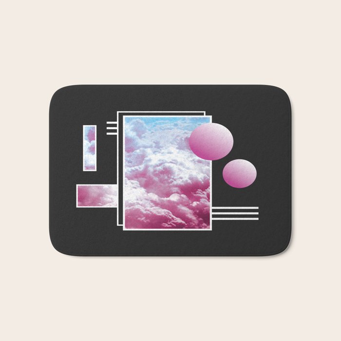 Vaporwave sky / Shapes / 80s / 90s / aesthetic Bath Mat Gallery Image 1