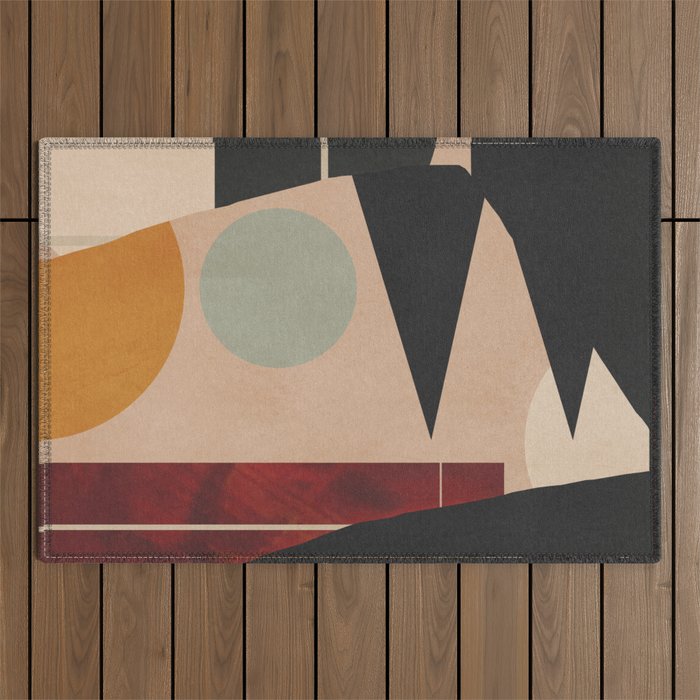 Abstract Geometric Shapes 168 Outdoor Rug Gallery Image 1