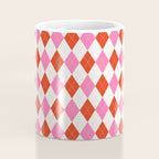 Pink and Red Argyle Coffee Mug Gallery Image 4
