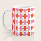 Pink and Red Argyle Coffee Mug Gallery Image 3