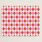 Pink and Red Argyle Jigsaw Puzzle Gallery Image 1