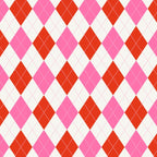 Pink and Red Argyle Coffee Mug Gallery Image 2