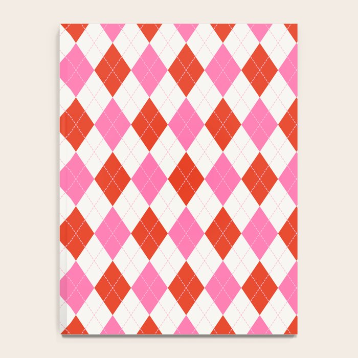 Pink and Red Argyle Notebook Gallery Image 4