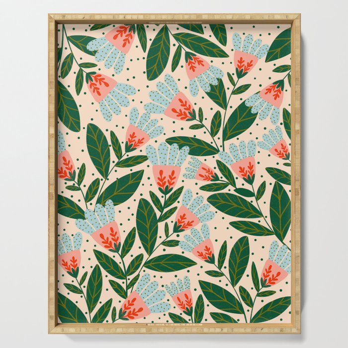 Whimsical Spring Floral  Serving Tray Gallery Image 1