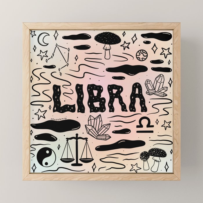 Celestial Libra Mini Art Print Gallery Image 1