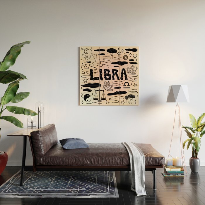 Celestial Libra Wood Wall Art Gallery Image 2