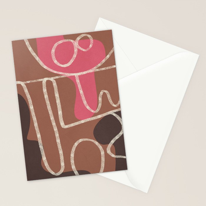 Organic Minimalist Layers 1 Stationery Card Gallery Image 2