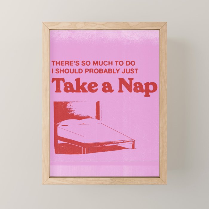 Take A Nap Mini Art Print Gallery Image 1