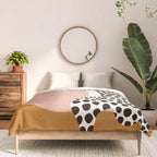 Jazzy Wild Cat, Dancing Leopard Animals Pets, Wildlife Bengal Cats Exotic, Cheetah Jungle Pastel Whimsical, Quirky Bohemian Modern Eclectic Comforter Gallery Image 3
