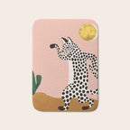 Jazzy Wild Cat, Dancing Leopard Animals Pets, Wildlife Bengal Cats Exotic, Cheetah Jungle Pastel Whimsical, Quirky Bohemian Modern Eclectic Bath Mat Gallery Image 1