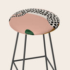 Jazzy Wild Cat, Dancing Leopard Animals Pets, Wildlife Bengal Cats Exotic, Cheetah Jungle Pastel Whimsical, Quirky Bohemian Modern Eclectic Stool Gallery Image 2