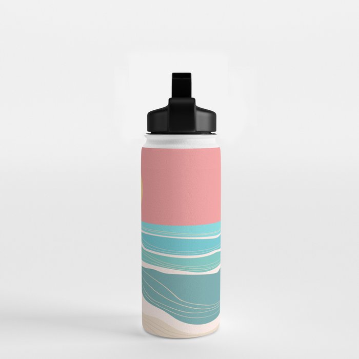 Crashing wave on sunny bay Water Bottle Gallery Image 2