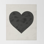Black Heart Throw Blanket Gallery Image 2