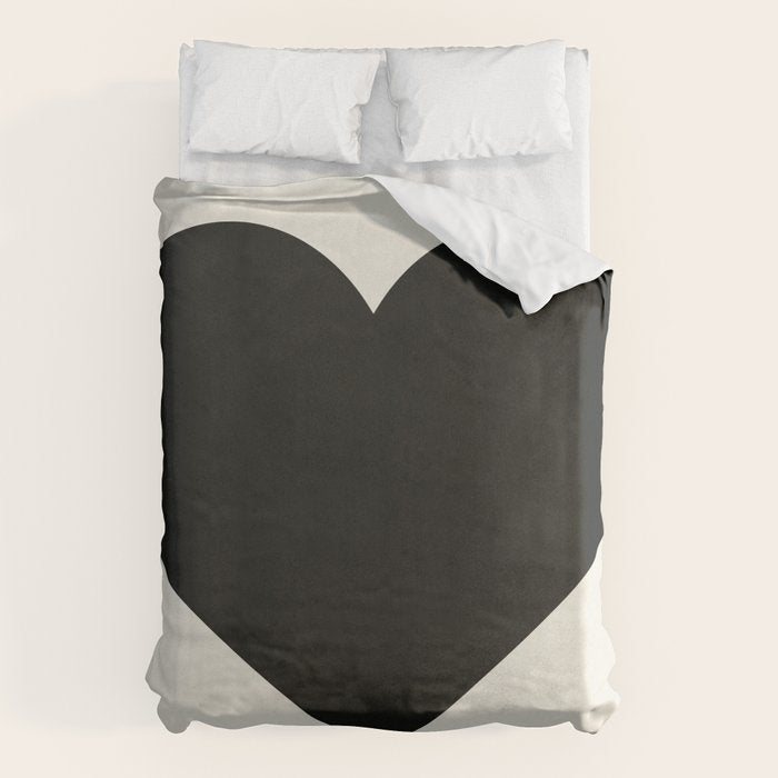 Black Heart Duvet Cover