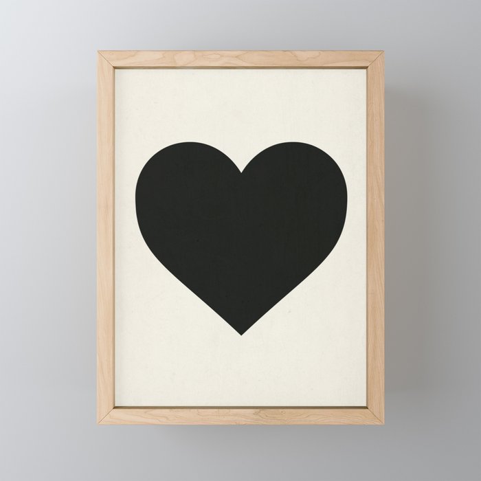 Black Heart Mini Art Print Gallery Image 1