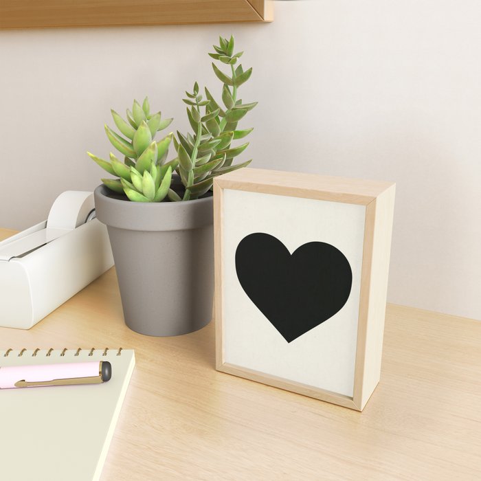 Black Heart Mini Art Print Gallery Image 2