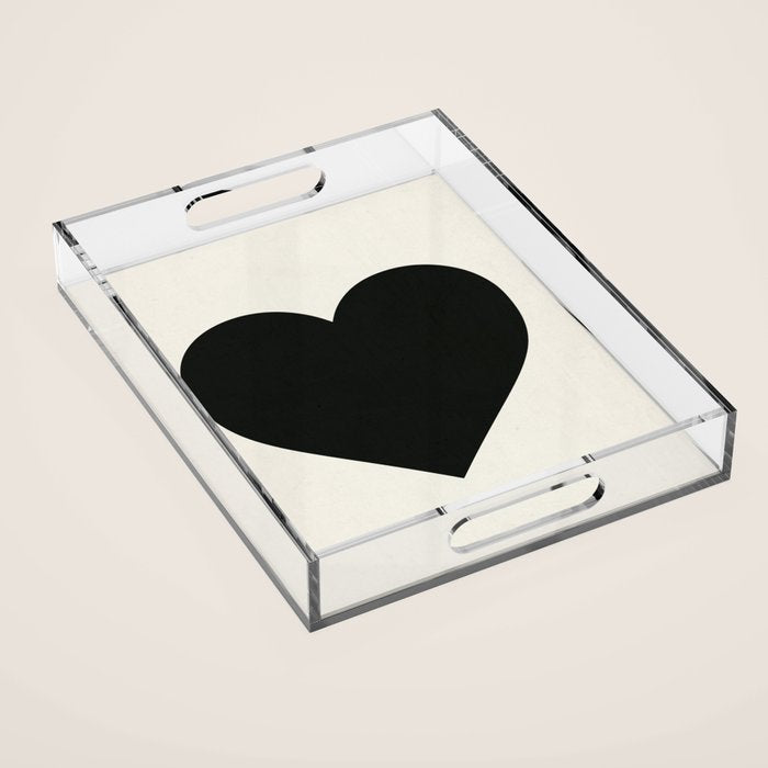 Black Heart Acrylic Tray Gallery Image 1