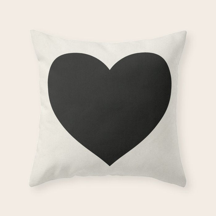 Black Heart Throw Pillow Gallery Image 6