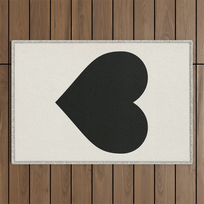 Black Heart Outdoor Rug Gallery Image 1