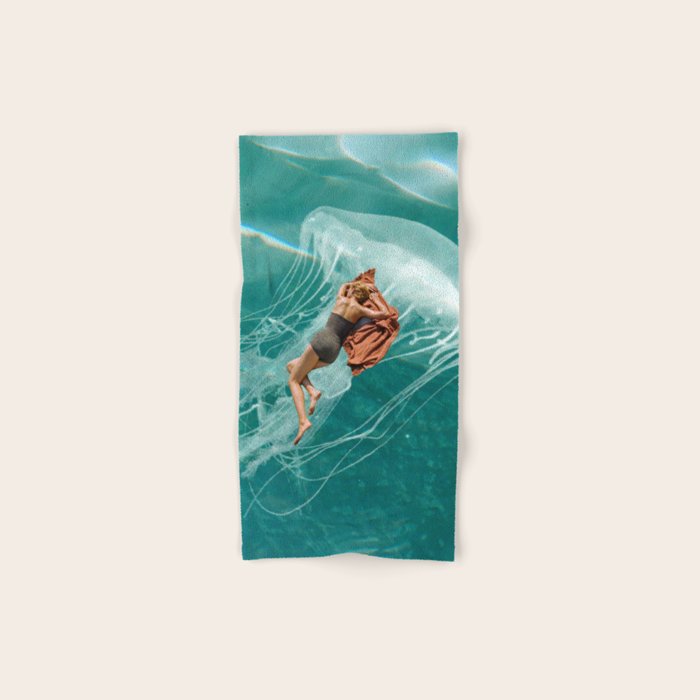 Wherever the current takes me (the jellyfish) Bath Towel Gallery Image 1