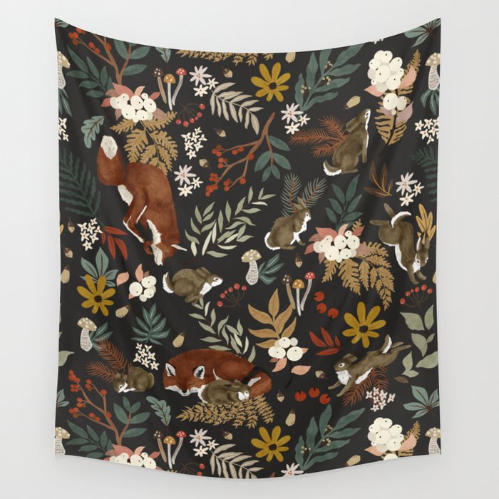 Animals winter wild nature 63B Wall Tapestry Gallery Image 4