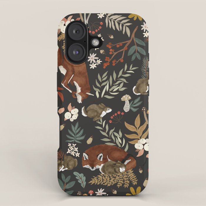 Animals winter wild nature 63B iPhone Case Gallery Image 1