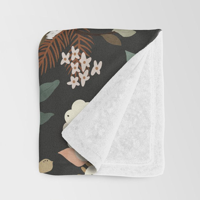 Animals winter wild nature 63B Throw Blanket Gallery Image 3