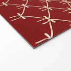 Bows & Ribbons Pattern XI Ruby Red Welcome Mat Gallery Image 2