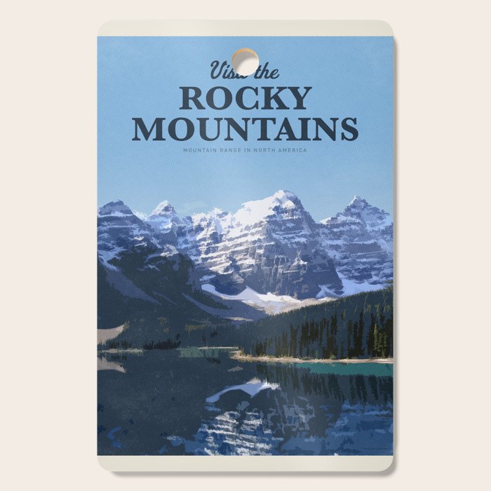 Visit Rocky mountains Cutting Board Gallery Image 1