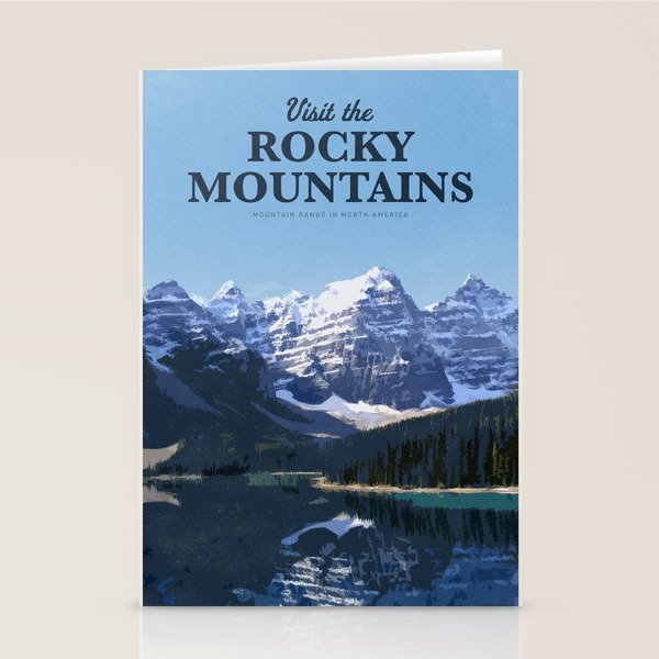 Visit Rocky mountains Stationery Card Gallery Image 1