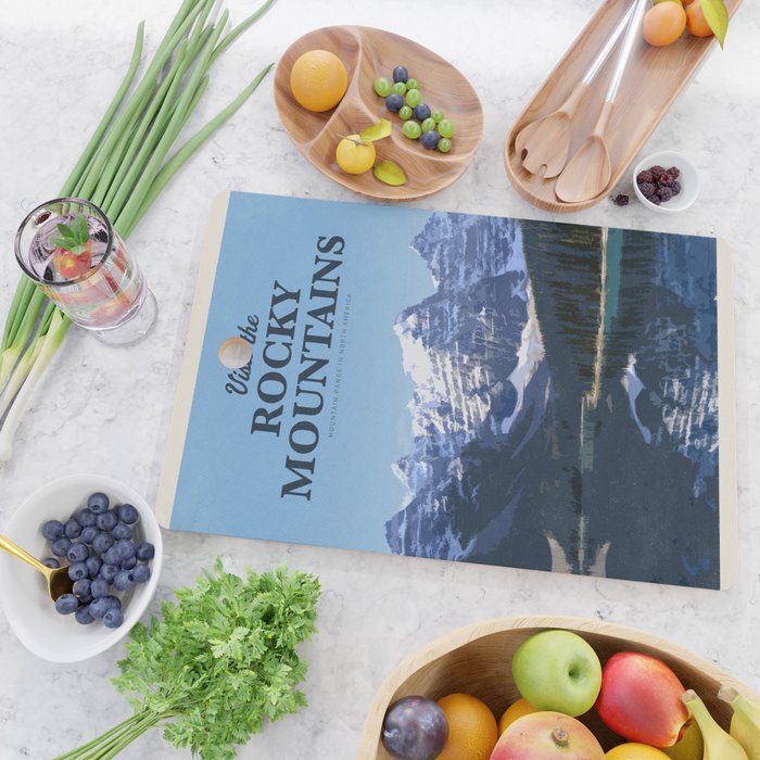 Visit Rocky mountains Cutting Board Gallery Image 2