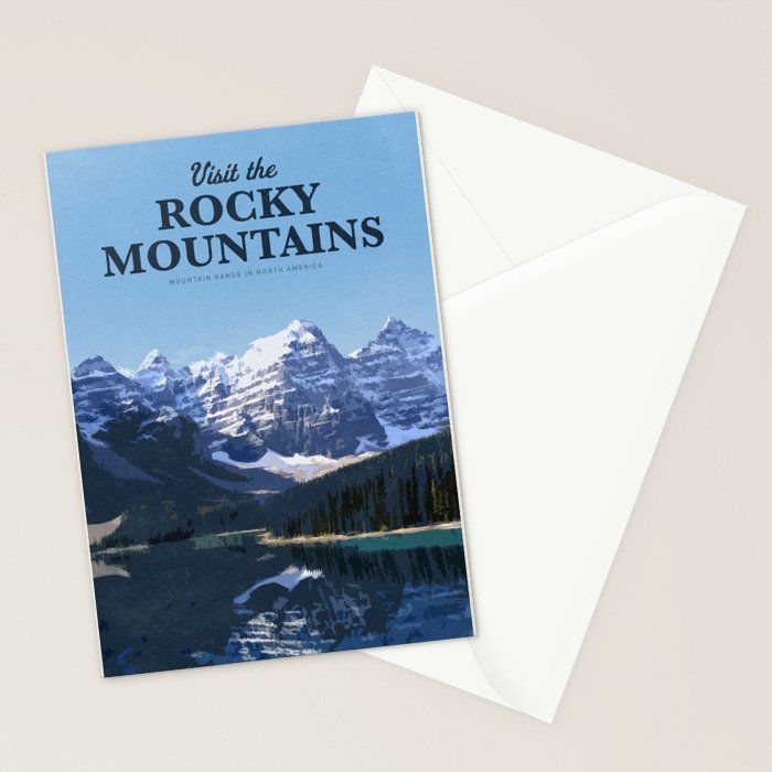 Visit Rocky mountains Stationery Card Gallery Image 2