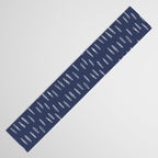 Boho Prints, Raindrops, Indigo Blue, Minimalism, Abstract Art Table Runner Gallery Image 3