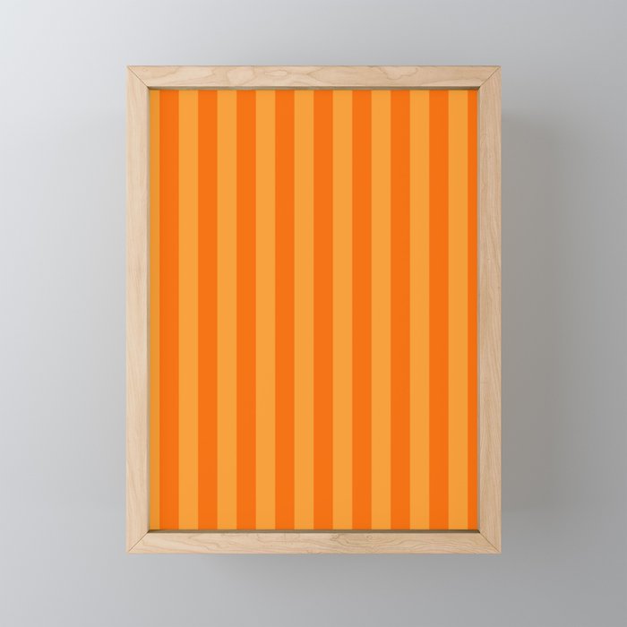 Orange Stripes Vertical Stripe Pattern Mini Art Print Gallery Image 1