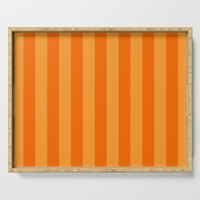 Orange Stripes Vertical Stripe Pattern Serving Tray Gallery Image 1